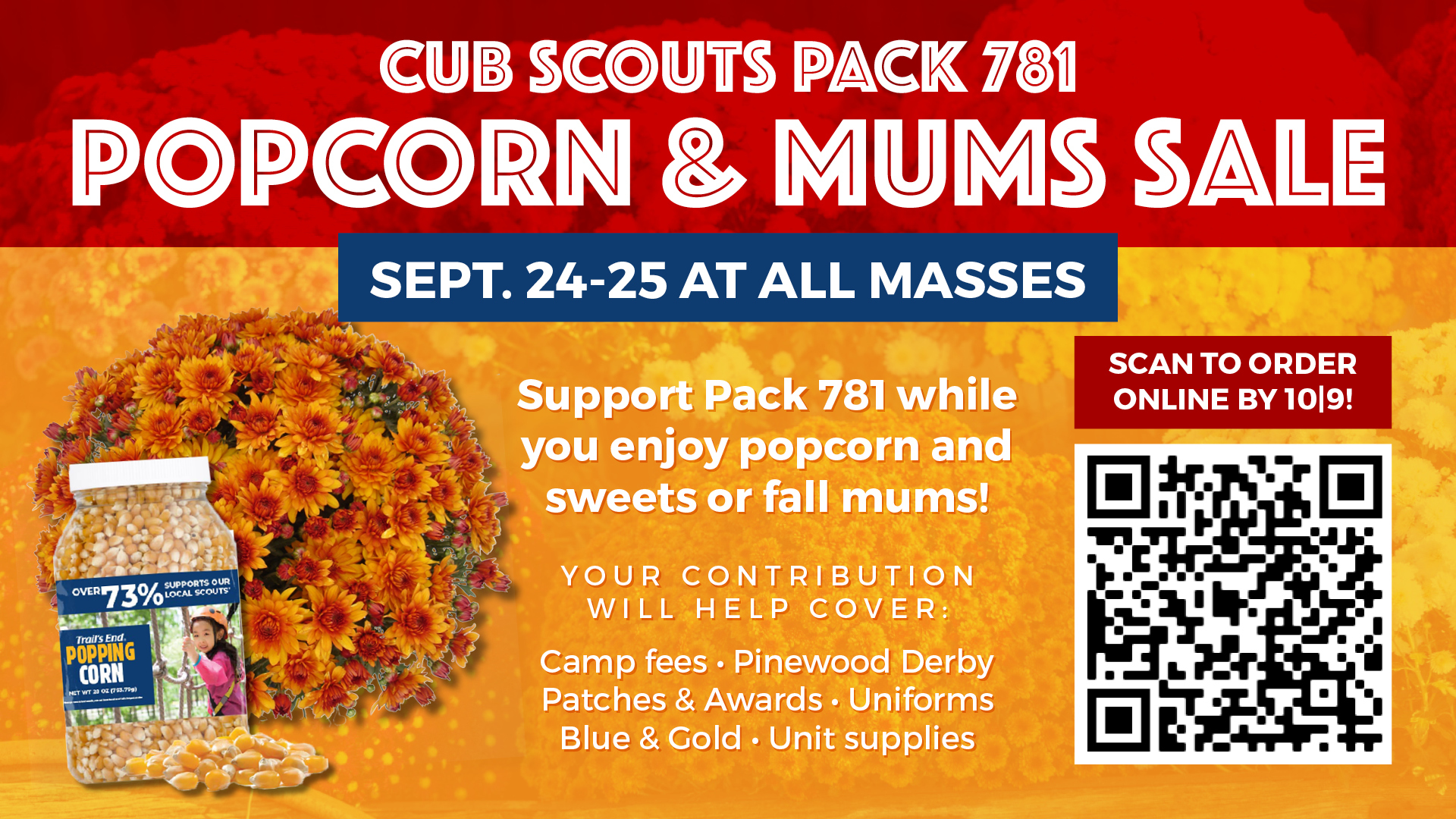 Cub Scouts Popcorn & Mums Sale | OLGC